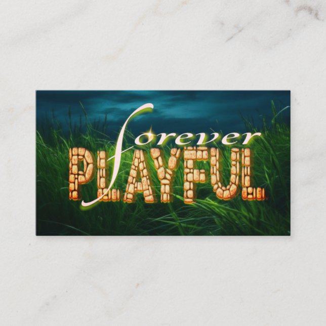 Cartão De Visita Jogo para sempre: Abrace a criança dentro" (Frente)