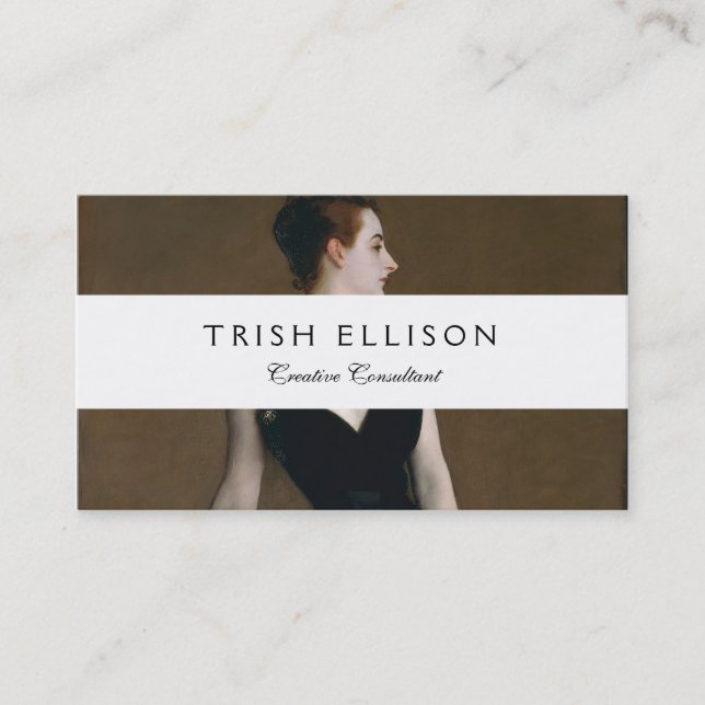 Cartão De Visita John Singer Sargent Madame X Retrato Clássico (Frente)