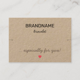 Cartão De Visita Joias artesanais, Tiny Heart Rustic Bracelet Holet