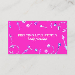 Cartão De Visita Joias Corporais Rosa Artesanato Piercing