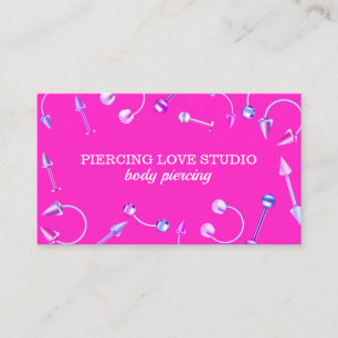 Cartão De Visita Joias Corporais Rosa Artesanato Piercing
