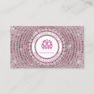 Cartão De Visita Joias Diamantes Rosa