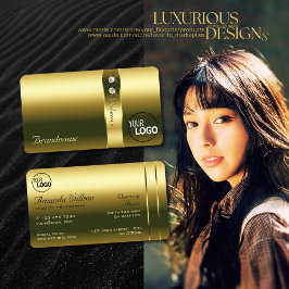 Cartão De Visita Joias Douradas e brilhantes para shimmering adicio