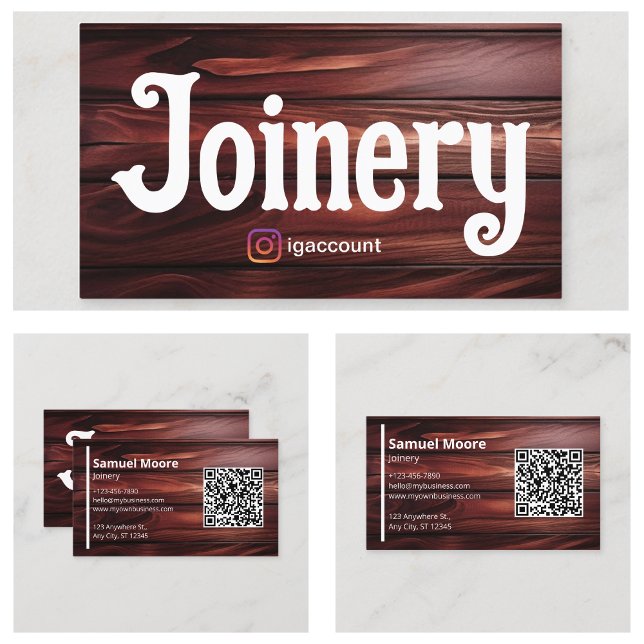 Cartão De Visita Joinery Modelo Woodwork Handyman (Joinery Templates Design Woodwork Handyman Business Card
)