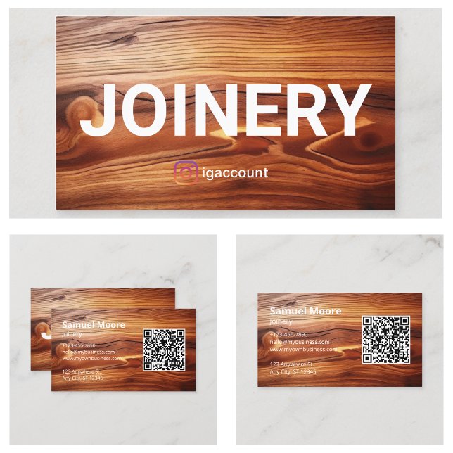 Cartão De Visita Joinery Na moda (Joinery Stylish Business Card
)