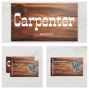 Cartão De Visita Joinery Woodworker Carpinteiros Handymen