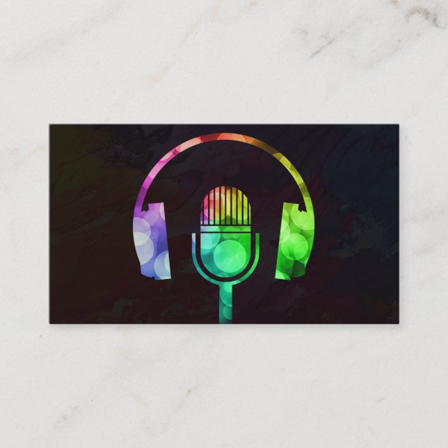 Cartão De Visita Jóquei em disco DJ eletrônico (Frente)