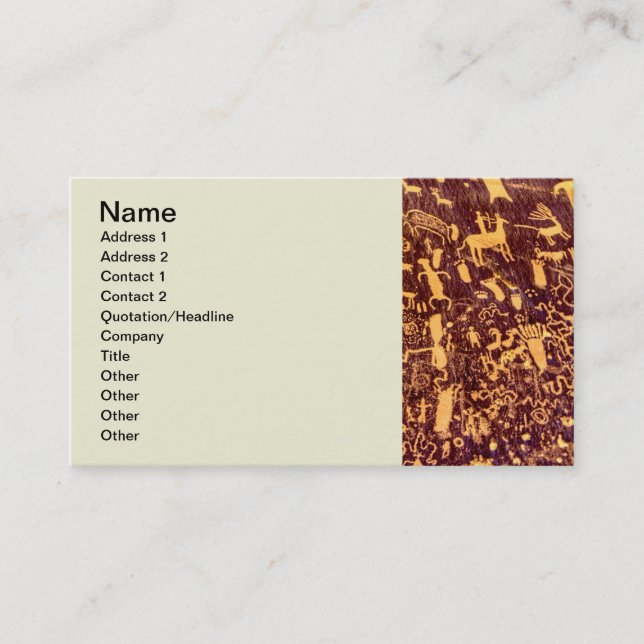 Cartão De Visita Jornal Rock American Indian Utah (Frente)