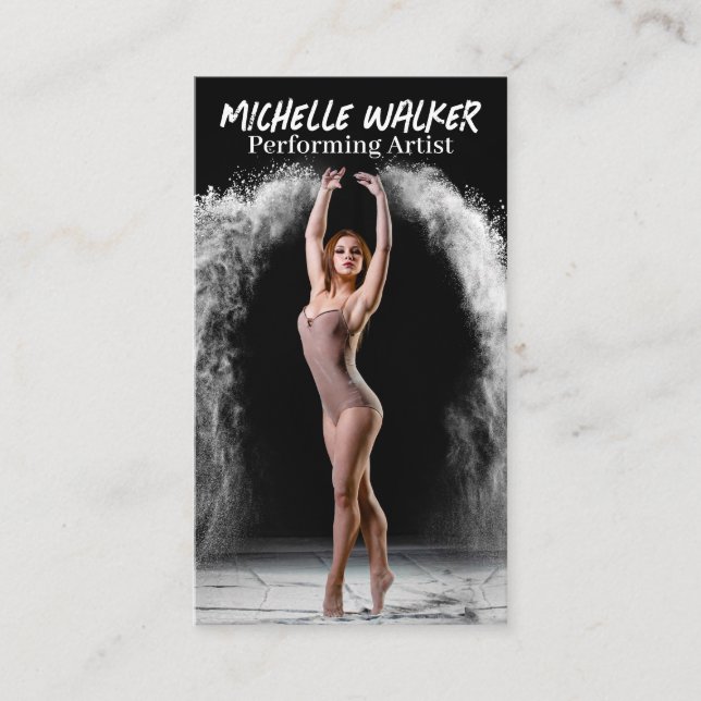 Cartão De Visita Jovem Apresentando dança (Frente)