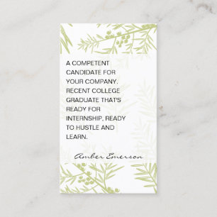 Cartão De Visita Juniper Branches