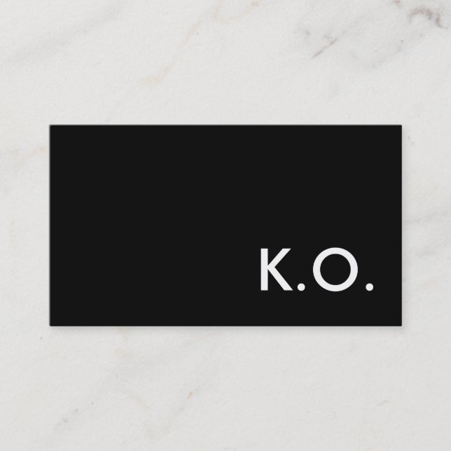 Cartão De Visita k.o. KO (Frente)