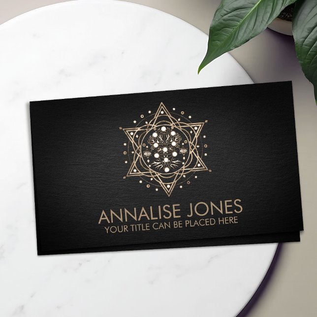 Cartão De Visita Kabbalah A Árvore da Vida Sagrada Ornamento Geomét (Criador carregado)