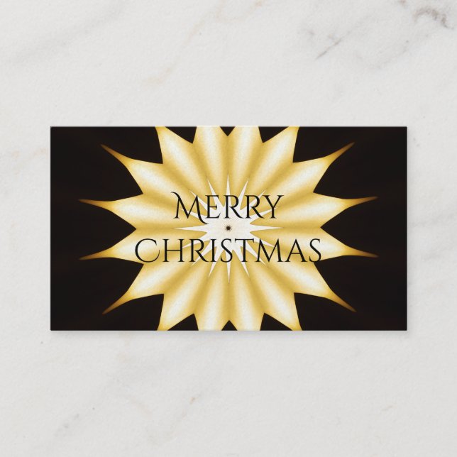 Cartão De Visita Kaleidoscope Design Brilhante Estrela Amarela (Frente)