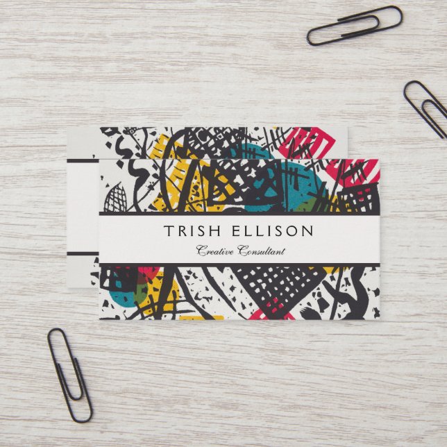 Cartão De Visita Kandinsky Small Worlds V Abstrato Classic (Frente/Verso In Situ)