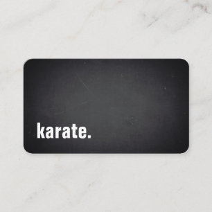 Cartão De Visita karatê. Quadro Negro Minimalista Moderno Profissio