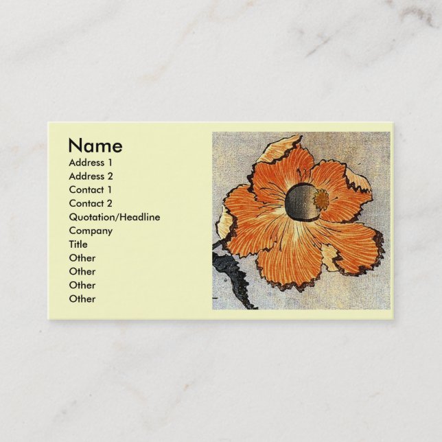 Cartão De Visita Katsushika Hokusai Ukiyo-e Woodcut Impressão - Pop (Frente)