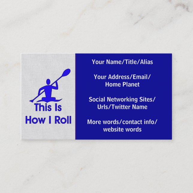 Cartão De Visita Kayaking (Frente)