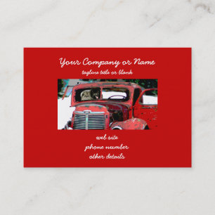 Cartão De Visita Keeshond Christmas Old Truck Painting Art