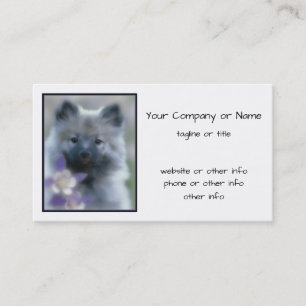 Cartão De Visita Keeshond e Columbine - Fotografia de Cães