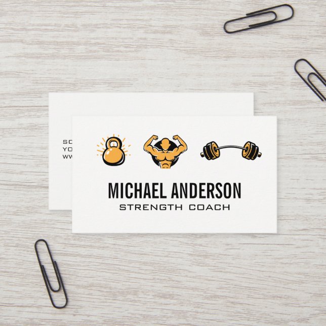 Cartão De Visita Kettle Bell | Pesos | Malhação (Frente/Verso In Situ)