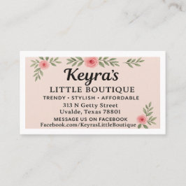 CARTÃO DE VISITA KEYRA'S LITTLE BOUTIQUE IN UVALDE