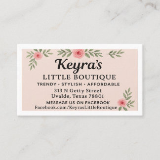 CARTÃO DE VISITA KEYRA'S LITTLE BOUTIQUE IN UVALDE