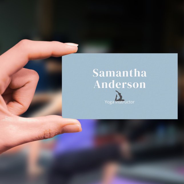 Cartão De Visita King Pigeon Pose - Instrutor Yoga (King Pigeon Pose - Yoga Instructor Business Card)