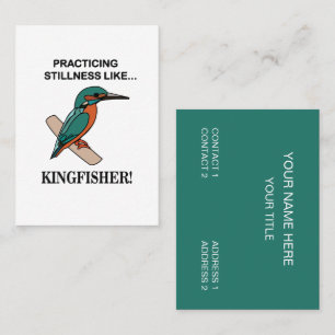 Cartão De Visita Kingfisher Praticando Estilidade Como Kingfisher