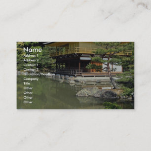 Cartão De Visita Kinkakuji, o pavilhão dourado, Kyoto, Japão