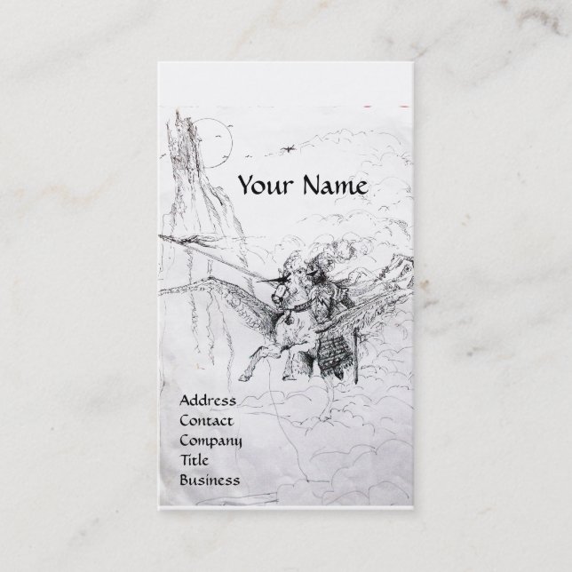 CARTÃO DE VISITA KNIGHT RIDING EM PEGASUS MONOGRAMA (Frente)