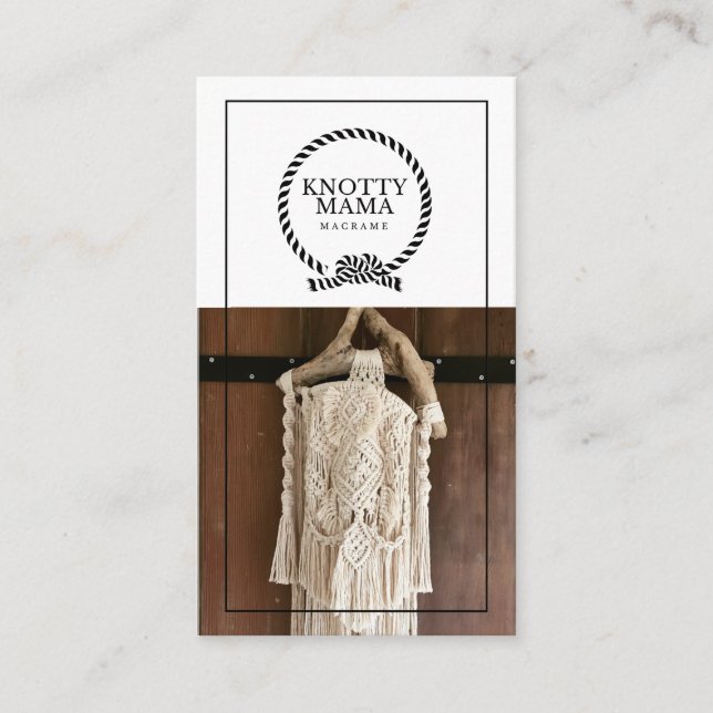 Cartão De Visita Knotty Mama Black Border (Frente)