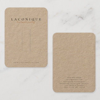 Cartão De Visita Kraft | Ecrã de cabine | Joias