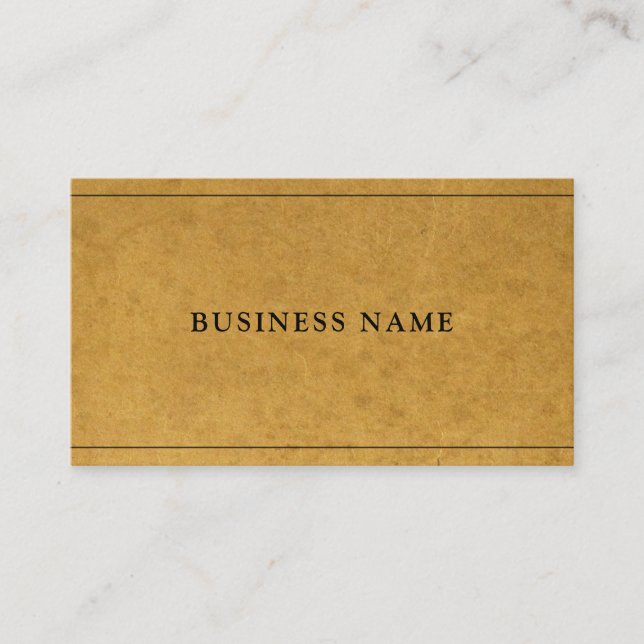 Cartão De Visita Kraft Paper Effect Creative Modern Company Plain (Frente)