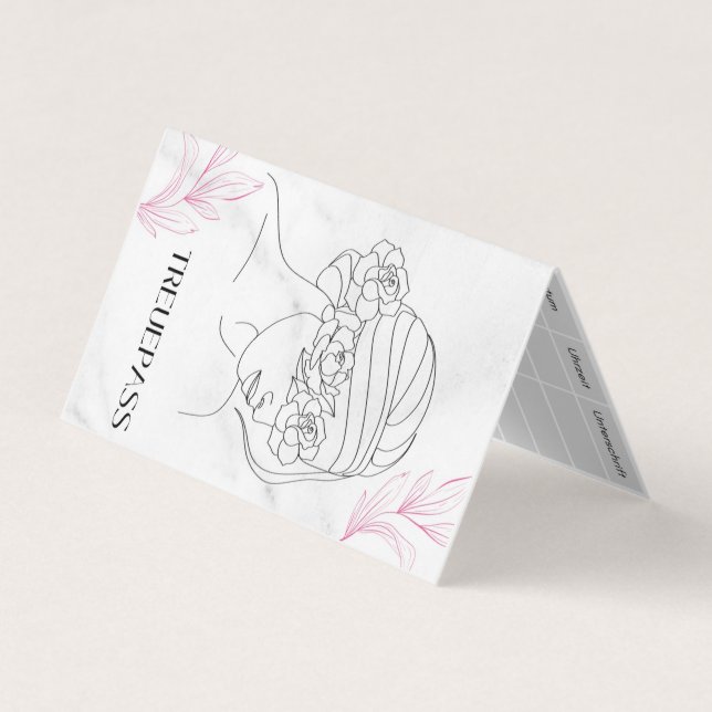 Cartão De Visita Kundekarte, Treuepass, Bonuskarten für Schönheit (Frente)