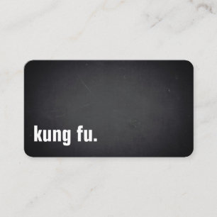 Cartão De Visita kung fu. Minimalista Moderno Quadro Negro Profissi