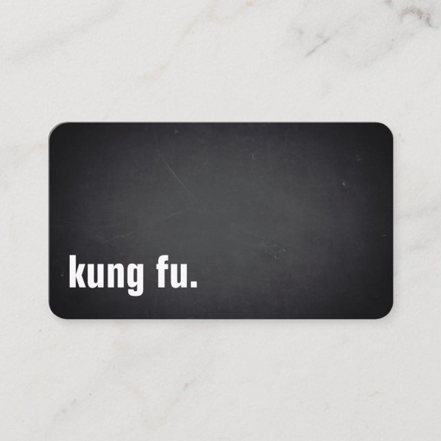 Cartão De Visita kung fu. Modern Minimalist Blackboard Professional (Frente)
