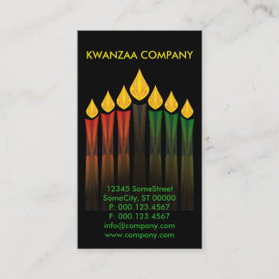 Cartão De Visita kwanzaa candles a empresa