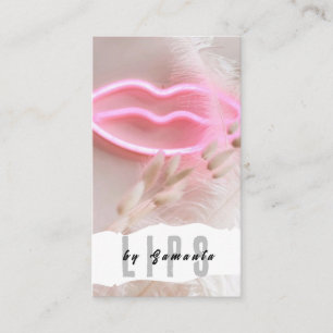 Cartão De Visita Lábios PMU Microblading Henna Salon