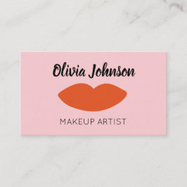 Cartão De Visita Lábios Vermelhos Básicos Franceses Modernos