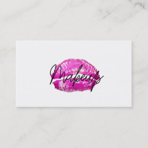 Cartão De Visita Lábios Vermelhos Beijo Maquiagem Beleza Glam Chic