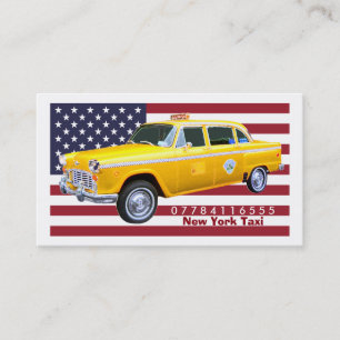 Cartão De Visita Laboratório de Taxi Amarelo - Bandeira Americana