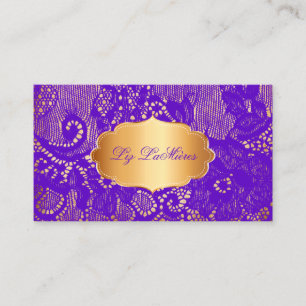 Cartão De Visita LACE DE VIOLETA DE VINTAGEM PixDezines