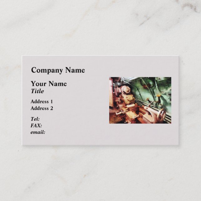 Cartão De Visita Laço de metal em submarino (Frente)