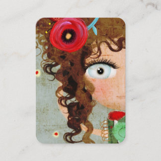 Cartão De Visita Lady Beautiful Eye Hair Grunge Business Card