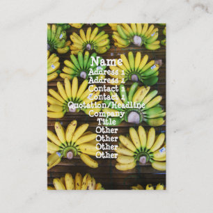 Cartão De Visita Lady Finger Bananas ~ Ovo Banana (ก ล้ ว ย ไ ข่)