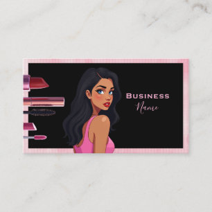 Cartão De Visita Lady Makeup Dark Haired