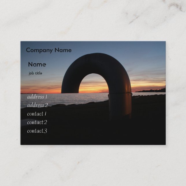 Cartão De Visita Lago Kingston, pôr do sol de Ontário. (Frente)