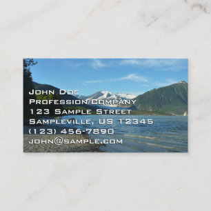 Cartão De Visita Lago Mendenhall na paisagem de Juneau Alasca