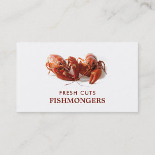 Cartão De Visita Lagosta de água fresca, Fishmonger/Esposa, Mercado