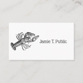 Cartão De Visita Lagosta Vintage #1 Desenho